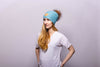 Reversible Slouchy Grey & Caramel Striped Cashmere Hat with Light Caramel Pom-Pom