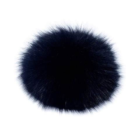 Electric Blue Fur Pom-Pom