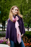 Purple Cashmere Pancho, Poncho - Loveknitz