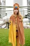 Caramel - Yellow Ombré Hand Woven Winter Cashmere Scarf, Scarves - Loveknitz