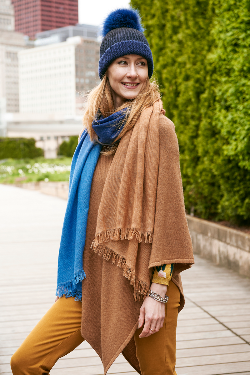 Cashmere shop poncho scarf