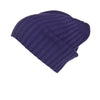 Ribbed Purple Cashmere Hat, Hat - Loveknitz