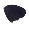 Reversible Slouchy Black Cashmere Hat, Hat - Loveknitz