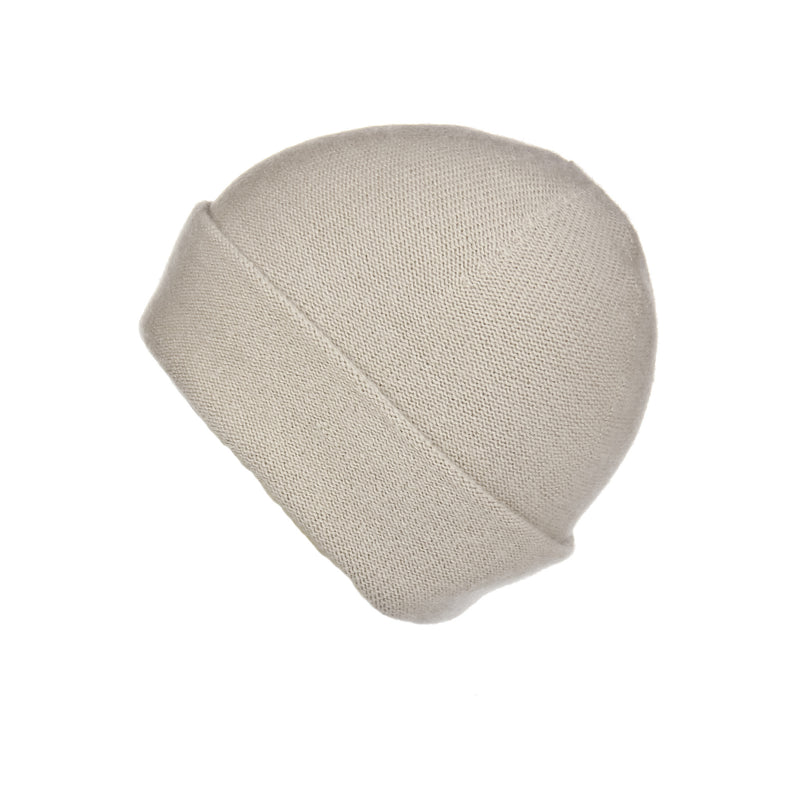 Reversible Slouchy Sand Cashmere Hat, Hat - Loveknitz