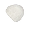 Fold-Over Ribbed Ivory Cashmere Hat, Hat - Loveknitz