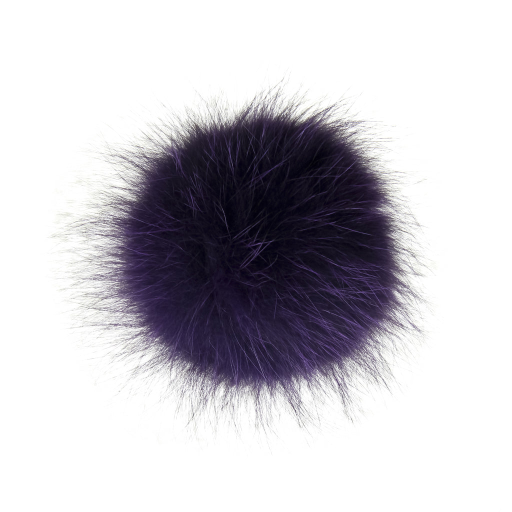 Purple Fur Pom-Pom, Poms - Loveknitz