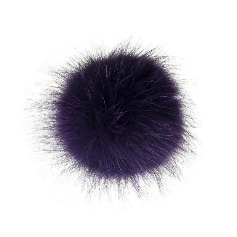 Purple Fur Pom-Pom, Poms - Loveknitz