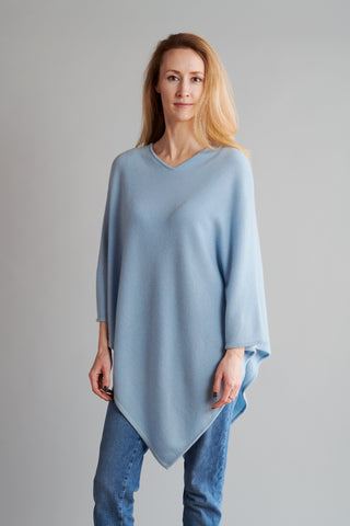 Teal Cashmere Poncho
