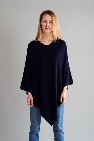 Light Grey Cashmere Poncho