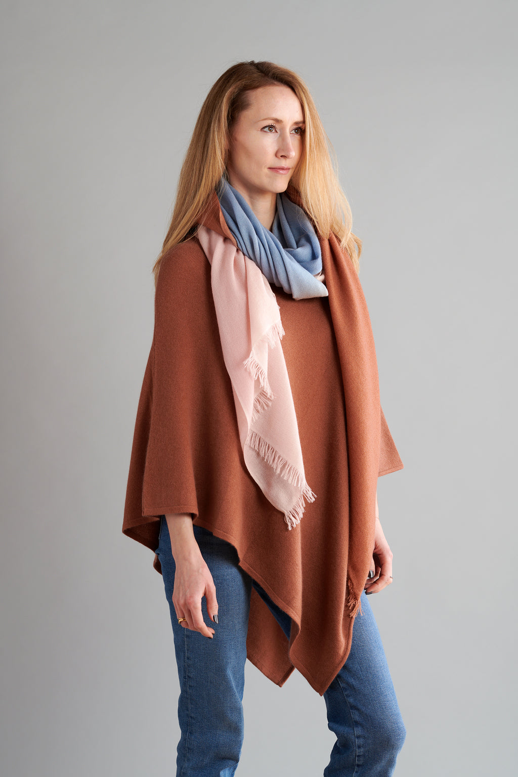 Bronze Cashmere Poncho