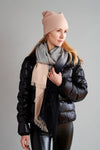 Black-Blush Ombré Winter Cashmere Scarf