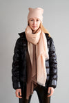 Brown-Blush Ombré Winter Cashmere Scarf