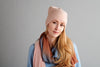 Reversible Slouchy Blush Cashmere Hat