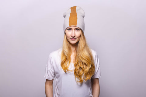 Jersey Roll Slouchy Marsala Cashmere Hat