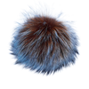 Electric Blue Fur Pom-Pom