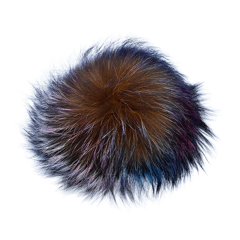 Multi Colored Fur Pom-Pom