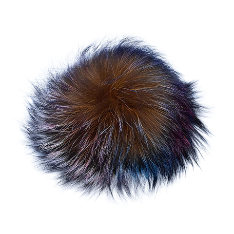 Rainbow Fur Pom-Pom