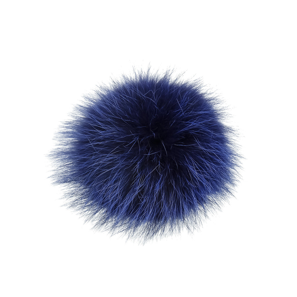 Electric Blue Fur Pom-Pom, Poms - Loveknitz