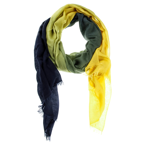Black Ombré Hand Woven Cashmere Wool Scarf