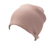 Reversible Slouchy Rose Cashmere Hat with Pink Heart and Electric Blue Pom-Pom, Hat - Loveknitz