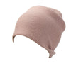 Reversible Slouchy Rose Cashmere Hat with Pink Heart and Lilac Pom-Pom, Hat - Loveknitz