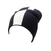 Reversible Slouchy Black & White Striped Cashmere Hat, Hat - Loveknitz