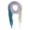 Teal Ombré Hand Woven Winter Cashmere Scarf, Scarves - Loveknitz