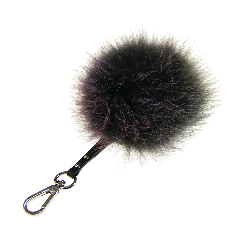 Rainbow Key and Purse Chain Pom-Pom , KEYCHAIN FUR POM - Loveknitz